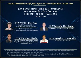 Trung tâm huấn luyện, đào tạo & thi đấu bóng bàn tp. cần thơ